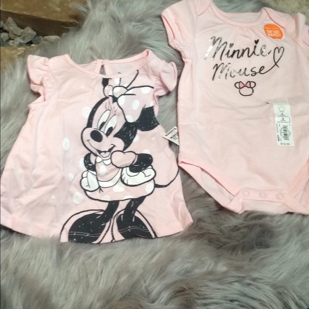 COPY - Minnie Mouse tee shirt and onesie 6months …